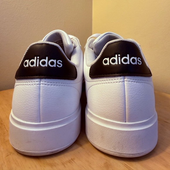 Adidas White Black Stripe Sneakers Women’s Size 10 – Clean, Gently Worn - Picture 6 of 9
